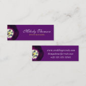 Pourpre, carte de visite, taille : Mini, 7,6 cm X (Devant / Derrière)