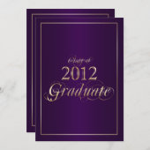 Pourpre chic et invitation licenciée de l'or 2012 (Devant / Derrière)