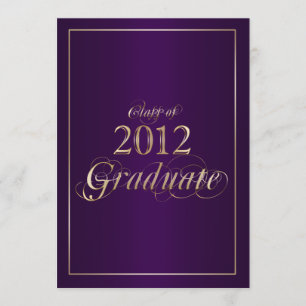 Pourpre chic et invitation licenciée de l'or 2012