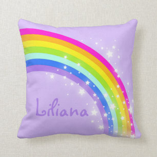 pourpre d'arc-en-ciel - filles "votre" coussin
