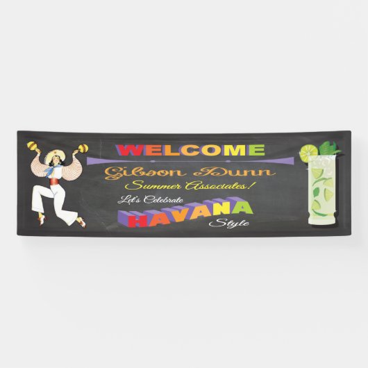 Pourpre de bannière de Gibson Dunn La Havane (Horizontal)