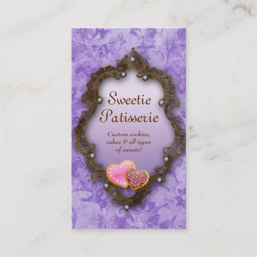 Pourpre de brun de cru de biscuits de carte de (Devant)