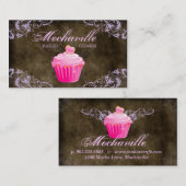 Pourpre de brun de suède de petit gâteau de carte (Devant / Derrière)