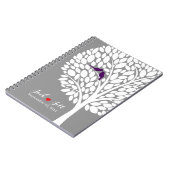 pourpre de carnet de planificateur de livre (Côté gauche)