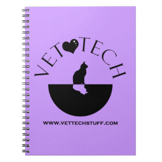 pourpre de carnet de technologie de vétérinaire