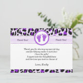 Pourpre de carte de remerciements de guépard de (Debout devant)