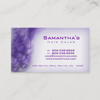 Pourpre de carte de rendez-vous de spa de salon de