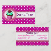 Pourpre de carte de visite de boulangerie de petit (Devant / Derrière)