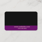 Pourpre de carte de visite de Headshot (Dos)