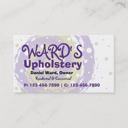 Pourpre de carte de visite professionnelle de (Devant)