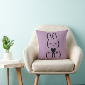 Pourpre de coussin de lapin de clavier des textes (Chaise)