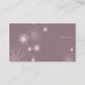 Pourpre de griffonnage de fleur • Carte de visite (Dos)