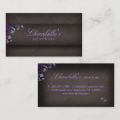 Pourpre de papillon de spa de carte de visite de (Devant / Derrière)