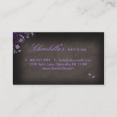 Pourpre de papillon de spa de carte de visite de (Dos)