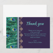 Pourpre de rhinocéros Carte de remerciements (Devant / Derrière)