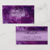Pourpre de spa de salon de fleur de carte de (Devant / Derrière)