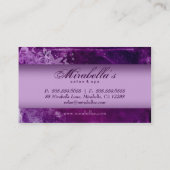 Pourpre de spa de salon de fleur de carte de (Dos)