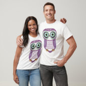 Pourpre de T-shirt de hibou (Unisexe)