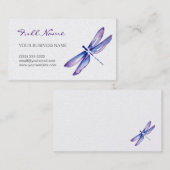 Pourpre des cartes de visite | de libellule (Devant / Derrière)