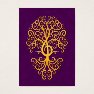 Pourpre d'or d'arbre musical de clef triple