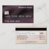 Pourpre du CARTE DE VISITE de style de carte de (Devant / Derrière)