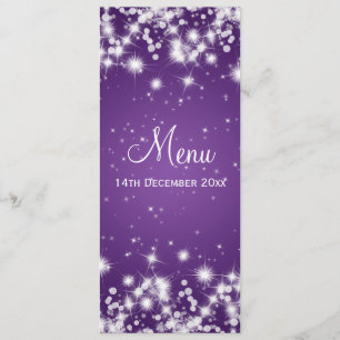 Pourpre élégant d'étincelle d'hiver de menu de