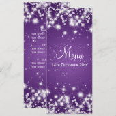 Pourpre élégant d'étincelle d'hiver de menu de (Devant / Derrière)