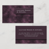 Pourpre en cuir de carte de visite (Devant / Derrière)