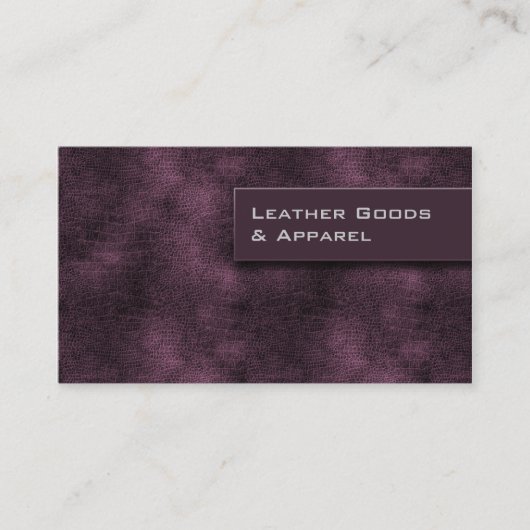 Pourpre en cuir de carte de visite (Devant)