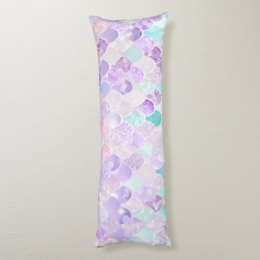 Pourpre en pastel de sirène mignonne, coussin de (Dos (Vertical))