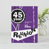 Pourpre et blanc invitation de la Réunion de (Debout devant)