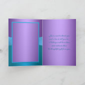 Pourpre et carte de remerciements floral de (Intérieur)