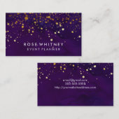 Pourpre et carte de visite de parties (Devant / Derrière)