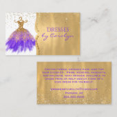 Pourpre et carte de visite scintillant d'ouvrière (Devant / Derrière)