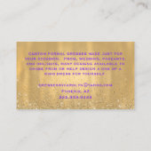 Pourpre et carte de visite scintillant d'ouvrière (Dos)