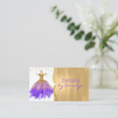 Pourpre et carte de visite scintillant d'ouvrière (Debout devant)