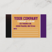 Pourpre et carte du football d'or (Dos)