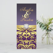 Pourpre et invitation de mariage damassé de (Debout devant)