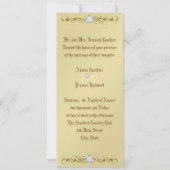 Pourpre et invitation de mariage damassé de (Dos)