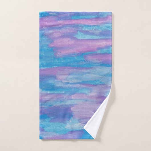 Pourpre et remous bleu (Serviette à main)