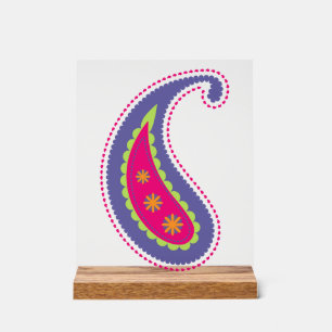 Pourpre et rose paisley