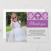 Pourpre fait sur commande de carte photo de note (Devant / Derrière)