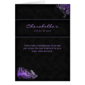 Pourpre floral de carte de voeux de brochure de (Devant)