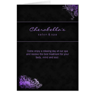Pourpre floral de carte de voeux de brochure de
