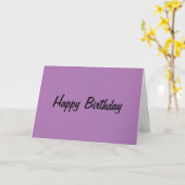 Pourpre générique de carte d'anniversaire (Fleur jaune)