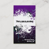 Pourpre grunge d'éclaboussure de carte de visite (Dos)