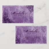 Pourpre grunge du salon 232 de carte de visite (Devant / Derrière)