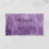 Pourpre grunge du salon 232 de carte de visite (Dos)