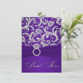 Pourpre IMPRIMÉ de RUBAN, invitation argenté de (Debout devant)