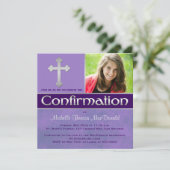 Pourpre, invitation argenté de photo de (Debout devant)